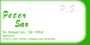 peter sar business card
